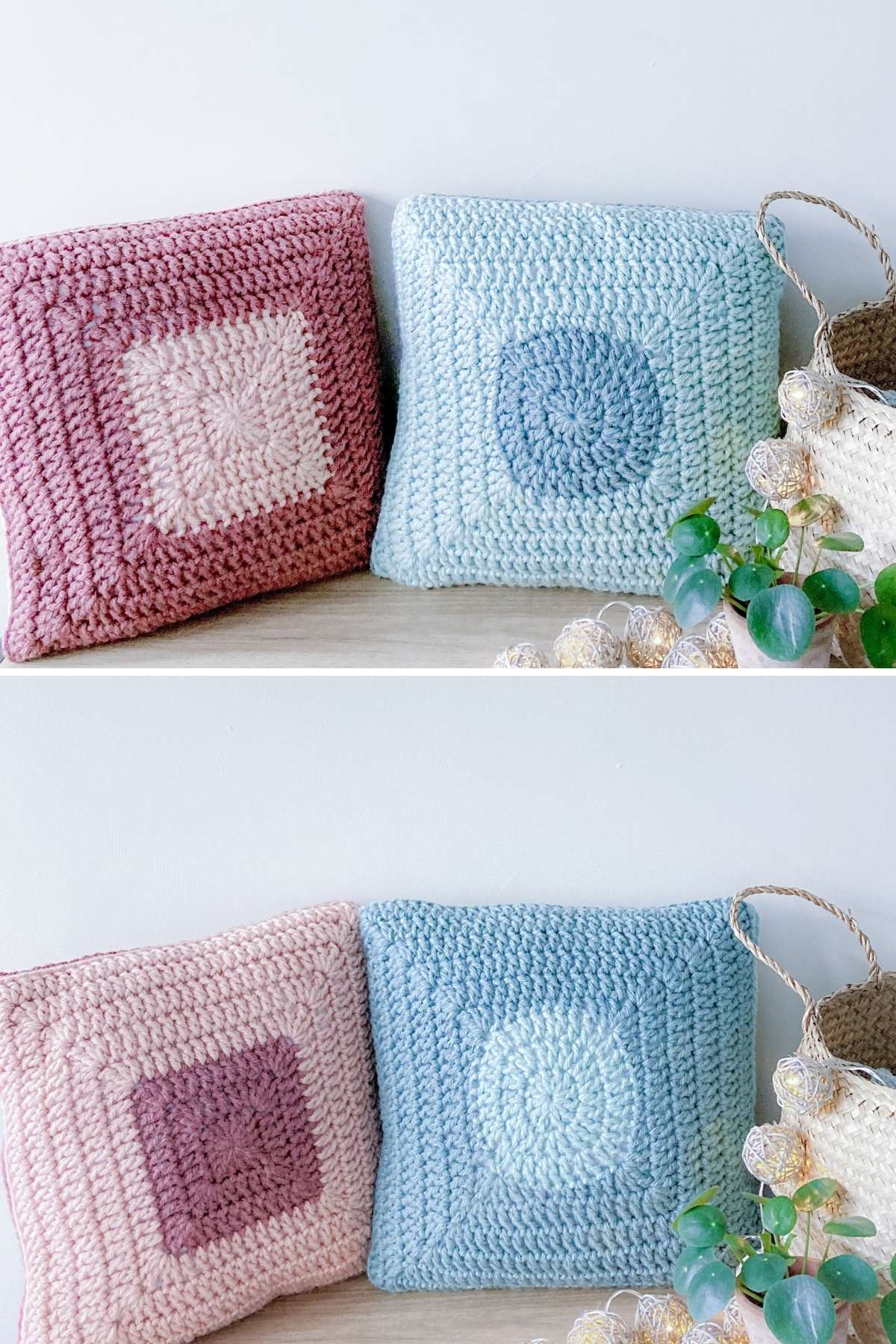 Crochet Pillow Cover Earth Air Free Pattern Only As Brave